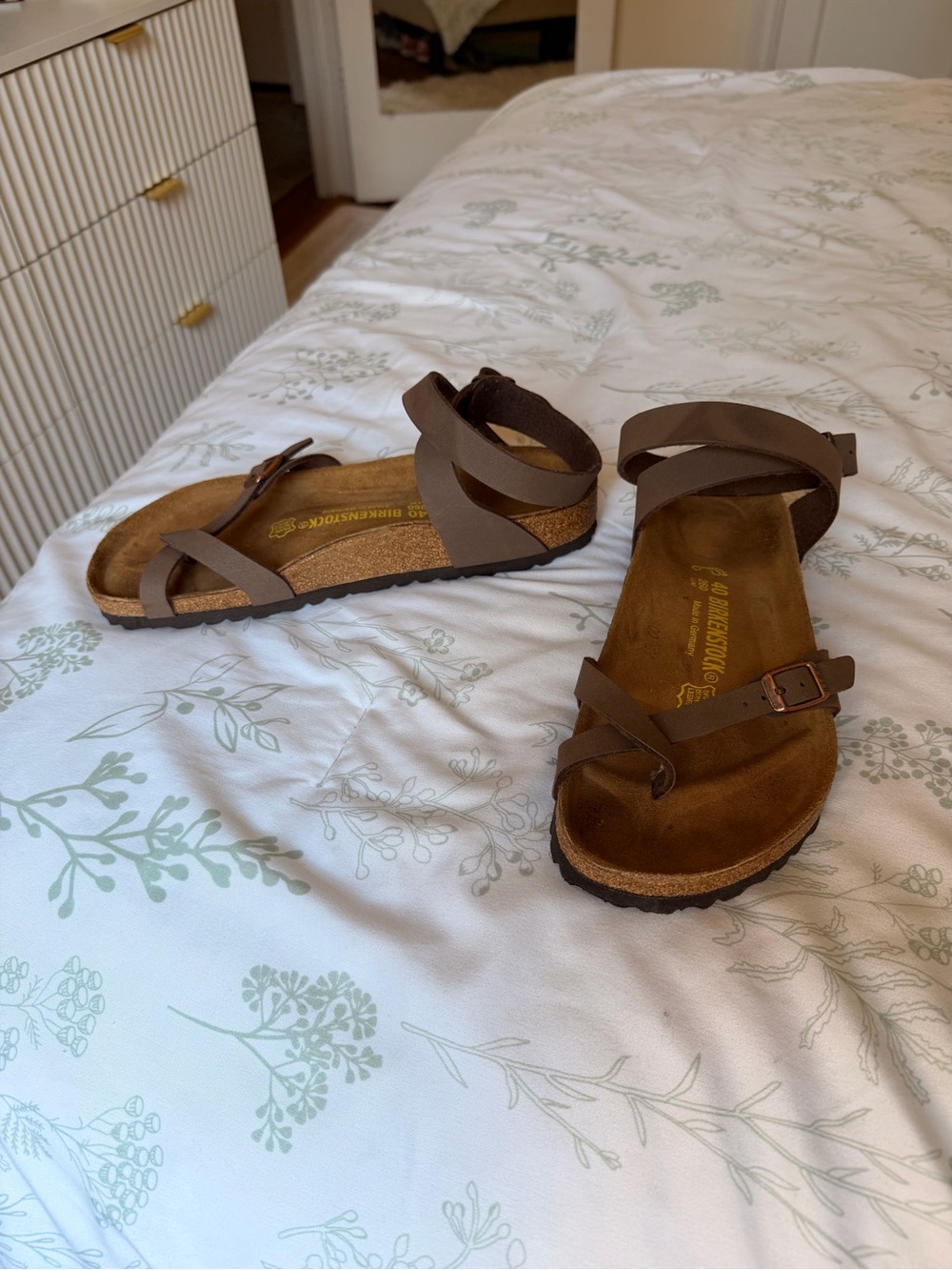Birkenstock Yara Brown Strappy Sandals